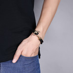 Anchor Loop Leather Bracelet