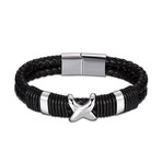 X Marks The Spot Leather Bracelet