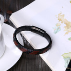 Horizontal Woven Leather Bracelet