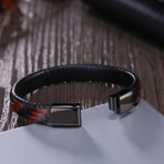 Horizontal Woven Leather Bracelet