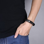 Dead Filigree Skull Leather Bracelet