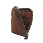 Tanned Leather Zipper Wallet // Brown