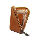 Tanned Leather Zipper Wallet // Cognac
