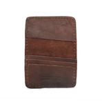 Tanned Leather Bi-Fold Card Case // Brown