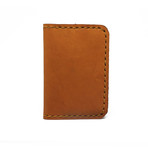 Tanned Leather Bi-Fold Card Case // Cognac