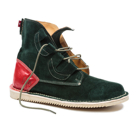Mark McNairy Mojoo Shoe // Olive Suede + Red F-Grain (US: 7)