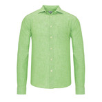Linen Weave Shirt // Light Green (M)