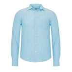 Linen Weave Shirt // Turquoise (M)