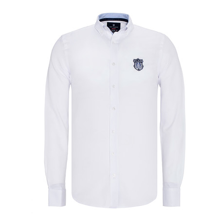 Contrast Trimmed Shirt // White (S)
