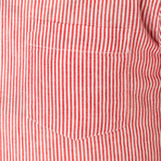 Stripe Weave Shirt // Dark Red (L)