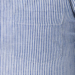 Stripe Weave Shirt // Navy (L)