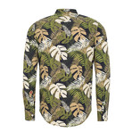 Printed Shirt // Khaki Tropical Print (XL)