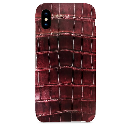 Genuine Crocodile iPhone Case // Burgundy (iPhone 7/8)