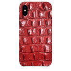 Embossed Crocodile 1 iPhone Case // Red (iPhone 7/8)