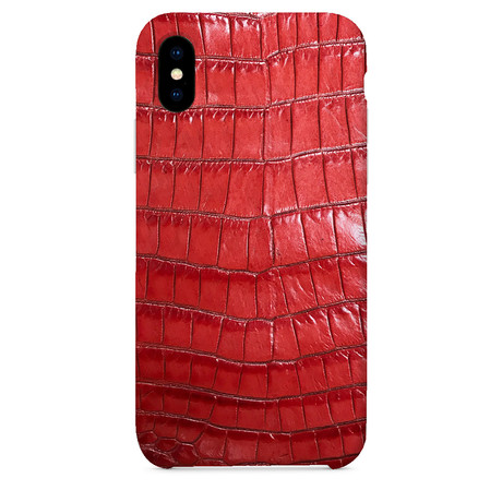 Embossed Crocodile 2 iPhone Case // Red (iPhone 7/8)