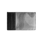 Army Lamb Vertical Card Holder (Army Lamb Gray Leather)