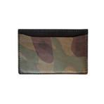 Army Lamb Vertical Card Holder (Army Lamb Gray Leather)