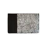 Cracked Leather Vertical Card Holder (Cracked Leather Black/White)