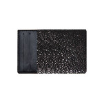 Embossed Stingray Vertical Card Holder // Black