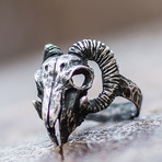 Animal Collection // Ram Skull Ring // Silver (13)