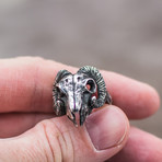 Animal Collection // Ram Skull Ring // Silver (8)