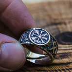Vegvisir + Hail Odin Runes Ring (11)