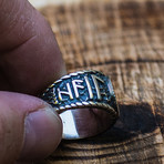 Vegvisir + Hail Odin Runes Ring (7)