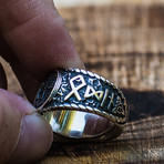 Vegvisir + Hail Odin Runes Ring (6)