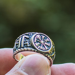 Vegvisir + Hail Odin Runes Ring (12)
