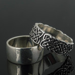 Runes and Ornaments Collection Rings Viking Ornament Ring // Silver (7)