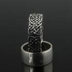 Runes and Ornaments Collection Rings Viking Ornament Ring // Silver (7)