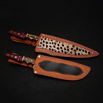 Damascus Chef Knife // 2 Piece Set // 9177