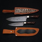 Damascus Chef Knife // 2 Piece Set // 9180