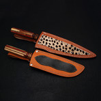 Damascus Chef Knife // 2 Piece Set // 9183