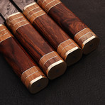 Damascus Chef Knife // 4 Piece Set // 9188