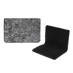 Cracked Leather Bifold Wallet (Cracked Leather Black/White W/ Black Suede)