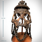 Tibetan Necromancer Authentic Human Skull Mask + Display Stand