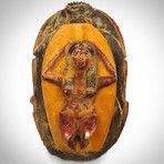 Ancient Egyptian Authentic Plaster Heart Scarab // Museum Display