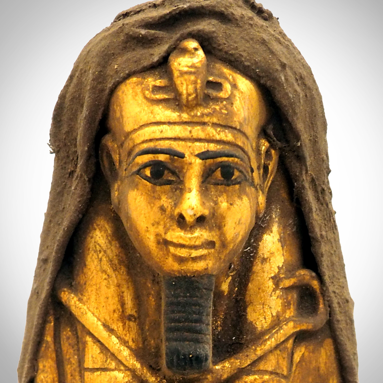 Ancient Egyptian Authentic Xl Gold Gilded Tomb Statue Of