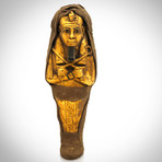 Ancient Egyptian Authentic Xl Gold-Gilded Tomb Statue Of Tutankhamun // Museum Display