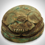 Ancient Egyptian Authentic Limestone Heart Scarab // Museum Display