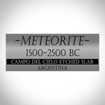 Meteorite Authentic Campo Del Cielo // Museum Display