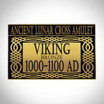 Ancient Viking Authentic Lunar Cross Amulet // Museum Display