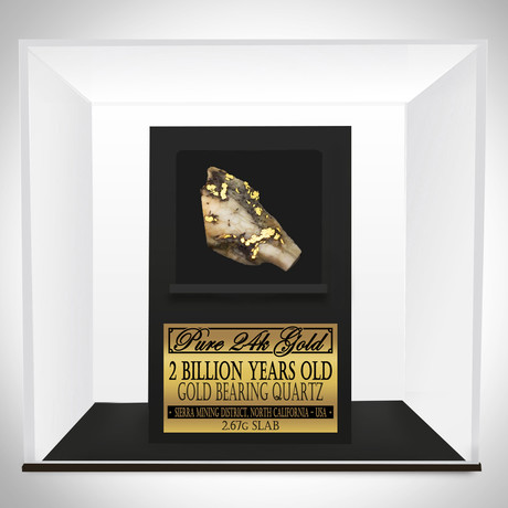 Pure Gold Authentic Quartz Slab // Museum Display