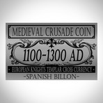 Ancient Medieval Authentic Templar Crusade Coin // Museum Display