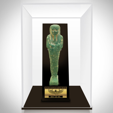 Ancient Egyptian Authentic Blue Glazed Tomb Statue // Museum Display