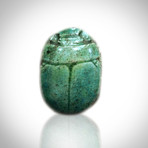 Ancient Egyptian Authentic Funerary Scarab Bead // Museum Display