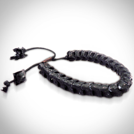 Rattlesnake Authentic Bone // Bracelet // Black