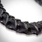 Rattlesnake Authentic Bone // Bracelet // Black