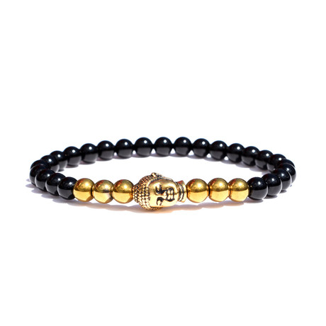 Gold-on-Gold Buddha Bracelet (6.5"L)